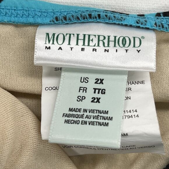 Motherhood Maternity Size 2X Floral Tropical Tankini Swim Top Adjustable Straps - Picture 3 of 5